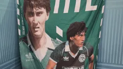 Créditos: Marcio Iannacca. Bandeira em homenagem à Tite é estendida em jogos do Brasil