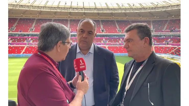 Foto: Reprodução Wellington Campos FC/YouTube - Marcos Braz e Andrés Sanchez