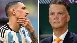 Foto Di Maria: (Photo by Matthias Hangst/Getty Images) - Foto Van Gaal: (Photo by Richard Heathcote/Getty Images)