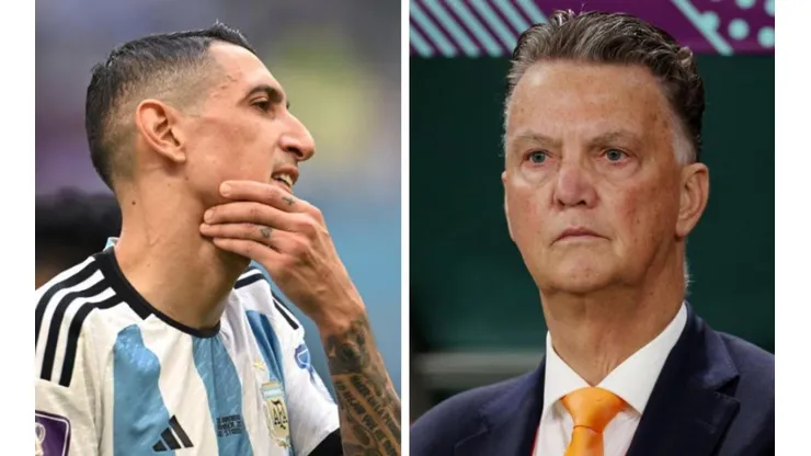 Foto Di Maria: (Photo by Matthias Hangst/Getty Images) - Foto Van Gaal: (Photo by Richard Heathcote/Getty Images)
