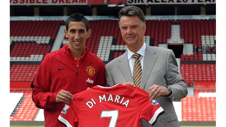Chris Brunskill/Getty Images. Dí Maria e Van Gaal não se deram bem na Inglaterra