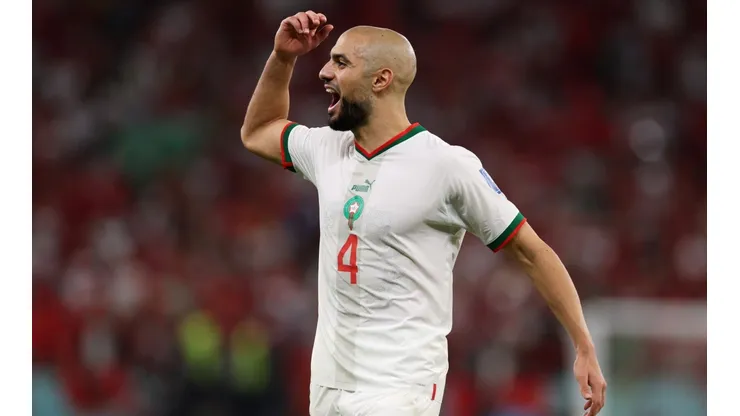 Foto: Elsa/Getty Images - Amrabat vem sendo destaque do Marrocos na Copa do Mundo