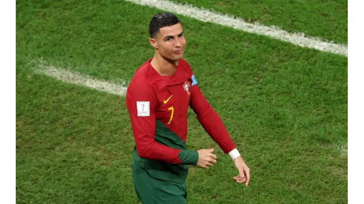 Alex Pangling/Getty Images. Cristiano Ronaldo participou dos minutos finais na decisão pelas oitavas de final da Copa do Mundo