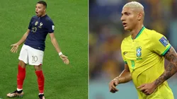 Fotos: Getty Images - Mbappé e Richarlison estão entre os artilheiros da Copa do Mundo