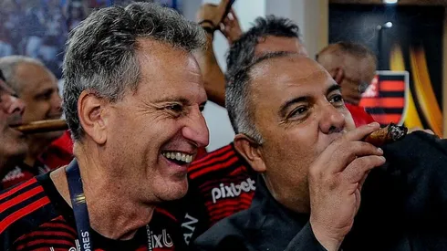 Foto: Flickr Oficial CR Flamengo/Marcelo Cortes - Rodolfo Landim e Marcos Braz