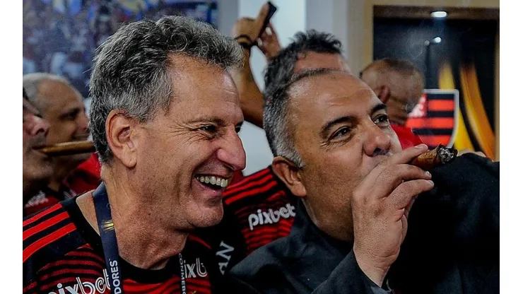 Foto: Flickr Oficial CR Flamengo/Marcelo Cortes - Rodolfo Landim e Marcos Braz