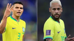 Buda Mendes/Michael Steele/Getty Images - Neymar e Thiago Silva