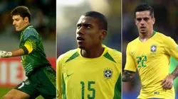 Clive Brunskill, Mark Thompson, Buda Mendes/Getty Images - Carlos Germano, Kleberson e Fagner na Seleção Brasileira