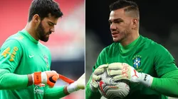 Agif/Pedro H. Tesch e Getty Images/Budas Mendes - Alisson e Ederson disputam por vaga no gol do Brasil