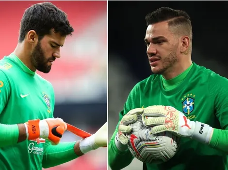 "Adivinha quem é..."; Web volta a debater sobre Alisson ou Ederson no gol do Brasil devido à Champions