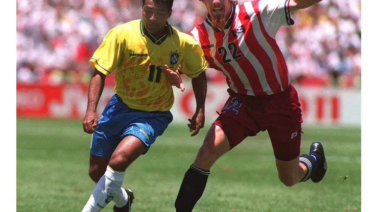 Getty Images/Chris Cole -Romário em ação pela Seleção Brasileira
