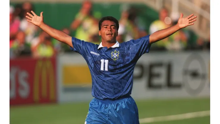 Foto: Mike Powell/ALLSPORT/Getty Images | Romário durante a Copa de 1994