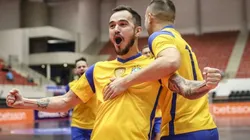 Foto: Divulgação/Conmebol - Jogadores da Seleção Brasileira de Futsal comemora mais uma vitória na Copa América