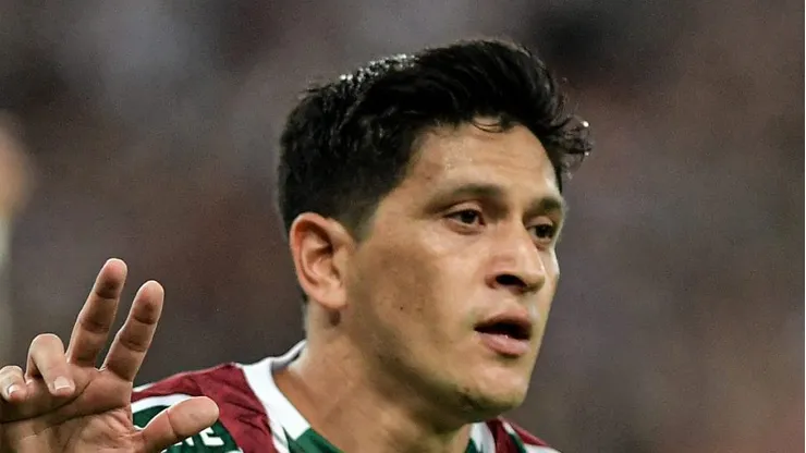 Germán Cano durante partida no Maracanã. Argentino segue de titular no Fluzão.