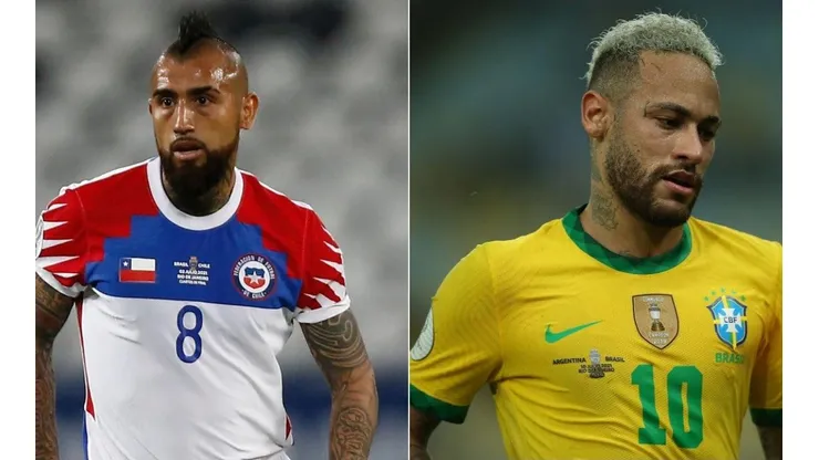 Vidal e Neymar: craques de suas seleções se enfrentam hoje a noite (Getty Images)