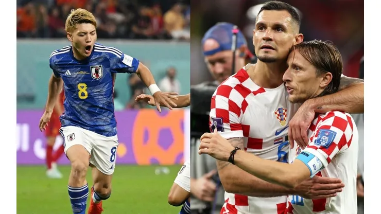 Foto Japão: Clive Mason/Getty Images e Foto Croácia: Lars Baron/Getty Images - Acompanhe Japão x Croácia em Tempo Real no Bolavip Brasil