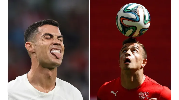 Getty Images/Claudio Villa e Agif/Wagner Meier - Cristiano Ronaldo e Shaqiri fazem duelo