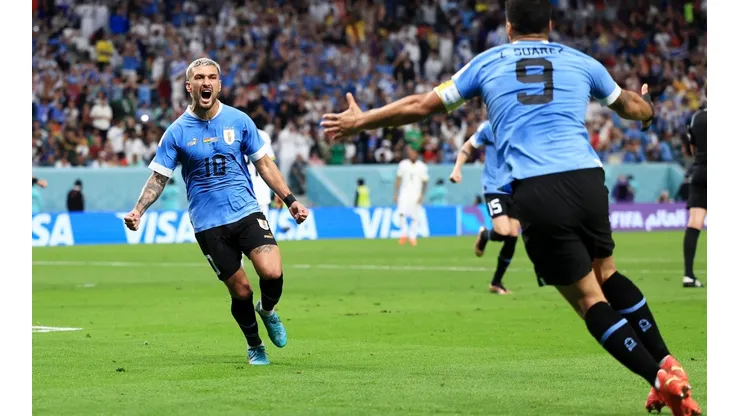 Foto: Buda Mendes/Getty Images - Arrascaeta comemora gol marcado contra a Gana