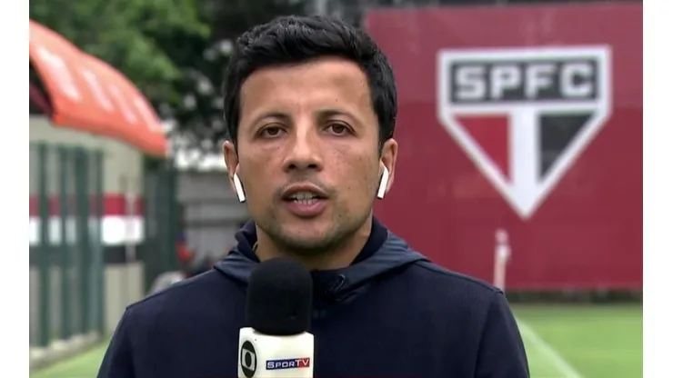 Foto: Reprodução/SporTV - André Hernan trouxe informação de titular na LD do São Paulo diante do Del Valle