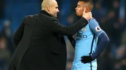 Alex Livesey / Correspondente / Getty Images - Jesus e Guardiola no City.