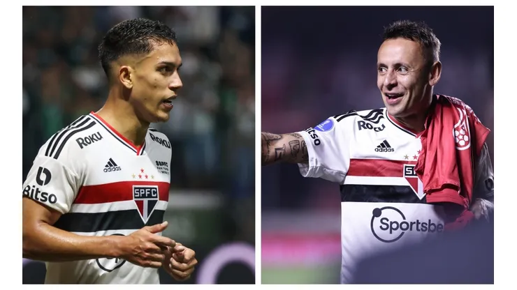 Igor Vinícius e Rafinha no São Paulo (Foto: Ettore Chiereguini/Marcello Zambrana/AGIF)