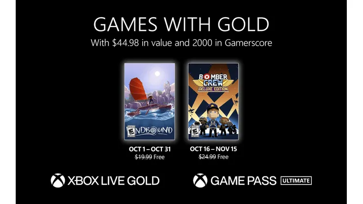 Xbox Games with Gold de outubro terá Windbound e Bomber Crew Deluxe Edition