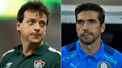 Foto: Thiago Ribeiro/AGIF; Foto: Jorge Rodrigues/AGIF - Abel Ferreira do Palmeiras e Diniz do Fluminense