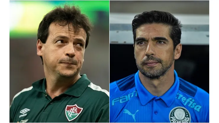 Foto: Thiago Ribeiro/AGIF; Foto: Jorge Rodrigues/AGIF - Abel Ferreira do Palmeiras e Diniz do Fluminense