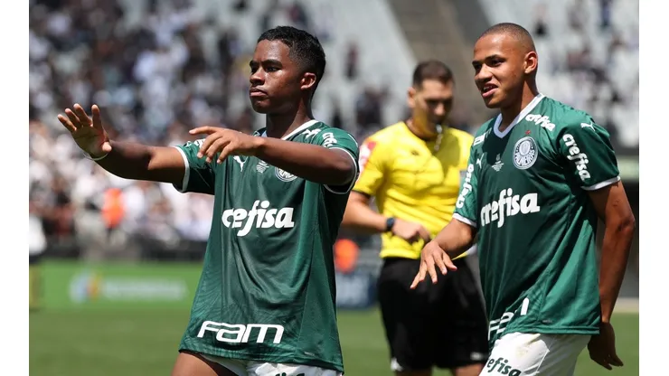 Flickr Oficial do time: FABIO MENOTTI/Flickr Oficial Palmeiras - Colegas de Endrick entoam zoação com o Corinthians