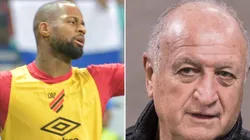 Fotos: Jhony Pinho/AGIF e Robson Mafra/AGIF - Dedé e Felipão: rescisão do zagueiro com Athletico foi pedido do técnico