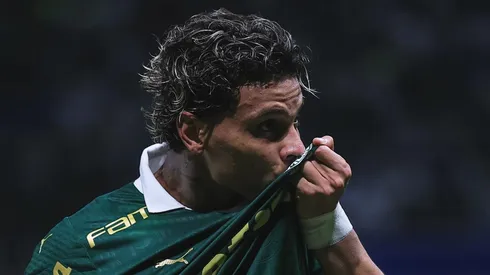 SP - SAO PAULO - 15/05/2024 - COPA LIBERTADORES 2024, PALMEIRAS X INDEPENDIENTE DEL VALLE - Richard Rios jogador do Palmeiras comemora seu gol durante partida contra o Independiente del Valle no estadio Arena Allianz Parque pelo campeonato Copa Libertadores 2024.