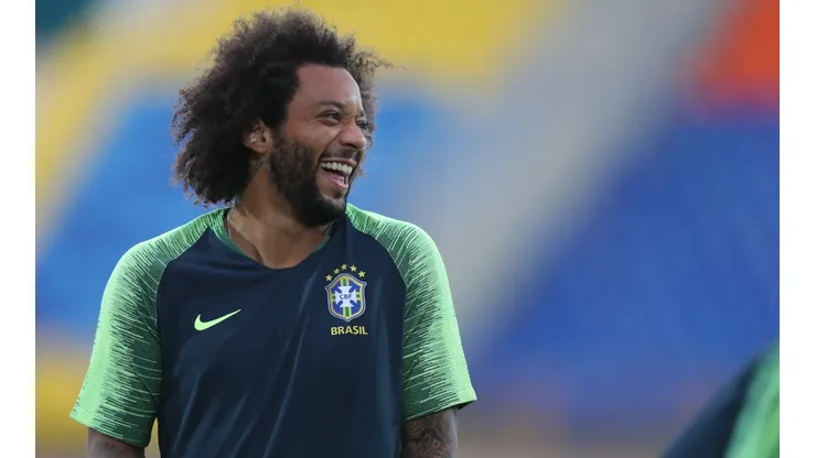 Lucas Figueiredo/CBF - Marcelo fala sobre o Real Madrid em apresentação na Grécia