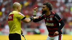 Foto: Marcelo Cortes / Flamengo - Gabigol abusou das reclamações diante da arbitragem e amargou expulsão - "prato cheio" para os palmeirenses na web