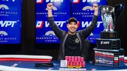 Joshua Pollock vibra com a vitória no WPT Legends of Poker (Foto: Joe Giron/WPT)