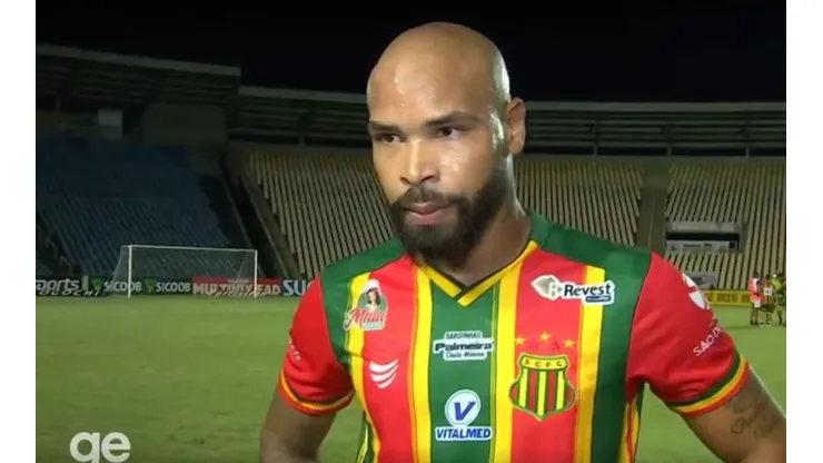 Legenda de capa: Reprodução. Paulo Sérgio foi essencial para o empate do Sampaio Corrêa