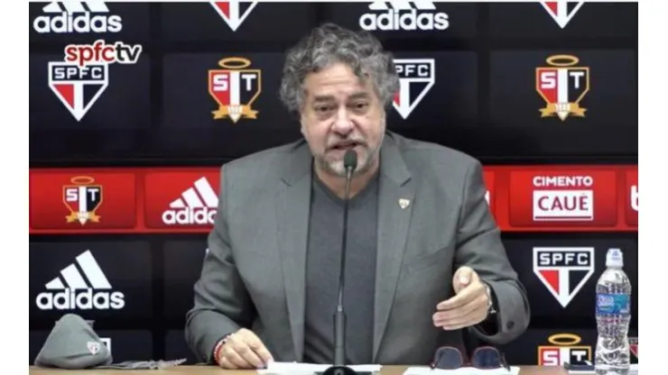 Reprodução / SPFCTV/ "Como poder golpe?"; Casares manda recado para torcida do São Paulo sobre reeleição.