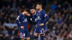Foto: Laurence Griffiths/Getty Images | Neymar, Mbappé e Messi formam o ataque estrelado do PSG