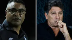 Foto Roger Machado: Joao Vitor Rezende Borba/AGIF - Foto Renato Portaluppi:(Photo by Alexandre Schneider/Getty Images)