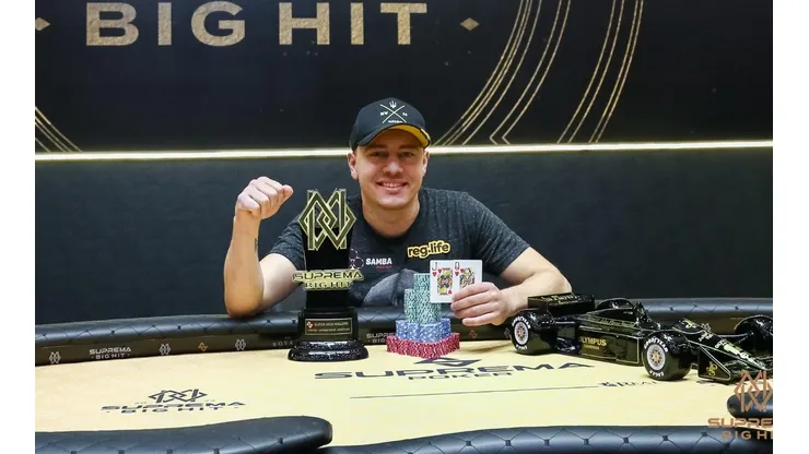 Saymon Dias venceu o torneio mais caro da série High Roller (Foto: Rafael Terra/Suprema Big Hit)