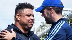 Foto: Gustavo Aleixo/Cruzeiro/Divulgação - Ronaldo Fenômeno e Pezzolano: dupla já iniciou os planos para 2023