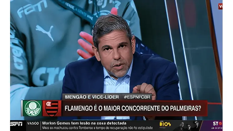 João Guilherme fez promessa para Palmeiras x Flamengo (Foto: Reprodução/ESPN)