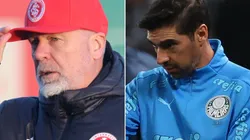 Fotos: Ricardo Duarte/Internacional/Divulgação e Cesar Greco/Palmeiras/Divulgação - Mano Menezes e Abel Ferreira: técnico colorado citou frase do português do Palmeiras