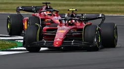 Sainz e Leclerc durante o GP da Grã-Bretanha desta vez