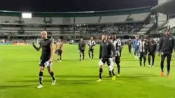 Foto: Reprodução Twitter | Maicon puxa a fila e elenco do Santos 'zomba' de rival no BR22