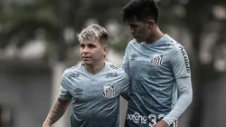 Foto: Ivan Storti/Santos FC - Soteldo e Ivonei foram punidos pelo Santos por violação em horário de chegada na concentração em 2020