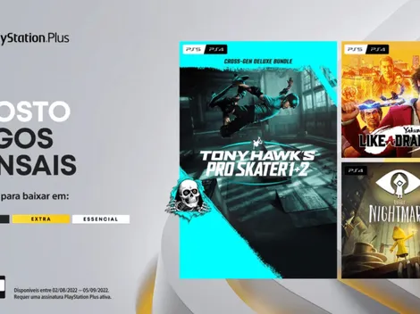 PlayStation Plus de agosto terá os jogos Tony Hawk’s Pro Skater 1+2, Little Nightmares e Yakuza