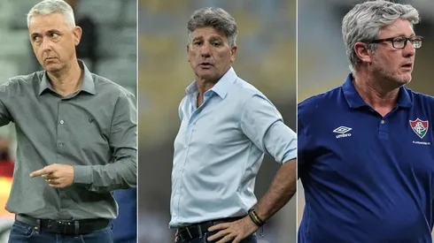 Foto: Robson Mafra/AGIF; Foto: Thiago Ribeiro/AGIF - Tiago Nunes, Renato Gaúcho e Odair Hellmann