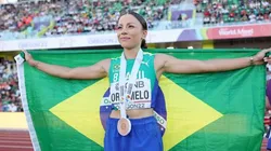 Leticia faturou o bronze em seu primeiro Mundial