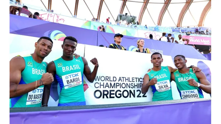O quarteto brasileiro do revezamento 4x100m