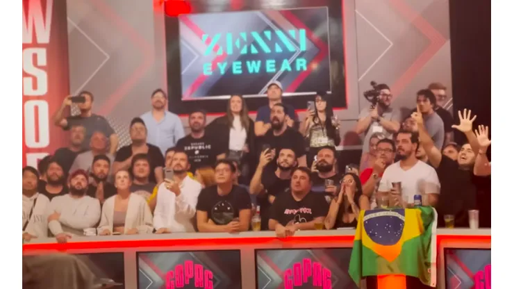 Torcida brasileira em Las Vegas (Foto: Reprodução Youtube)